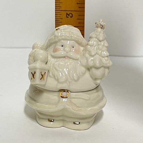 Lenox Roly Poly Porcelain Santa Trinket Box - Picture 8 of 8